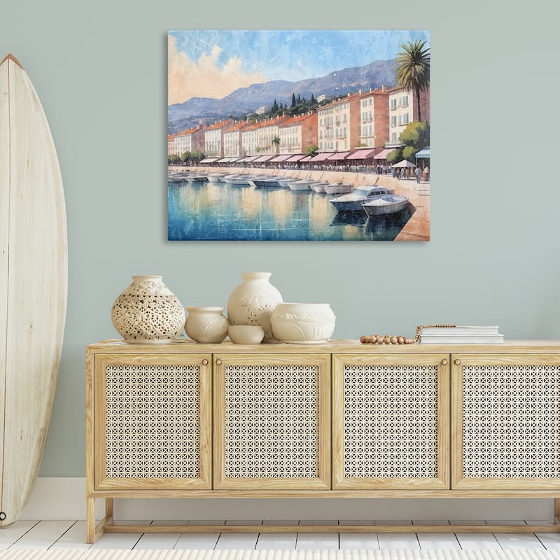 Stupell Quaint Seaside Marina Canvas Wall Art Design By Kim Allen