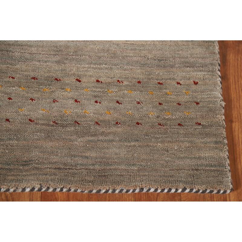 Tribal Gabbeh Indian Runner Rug Handmade Wool Carpet - 2'9"x 9'10"