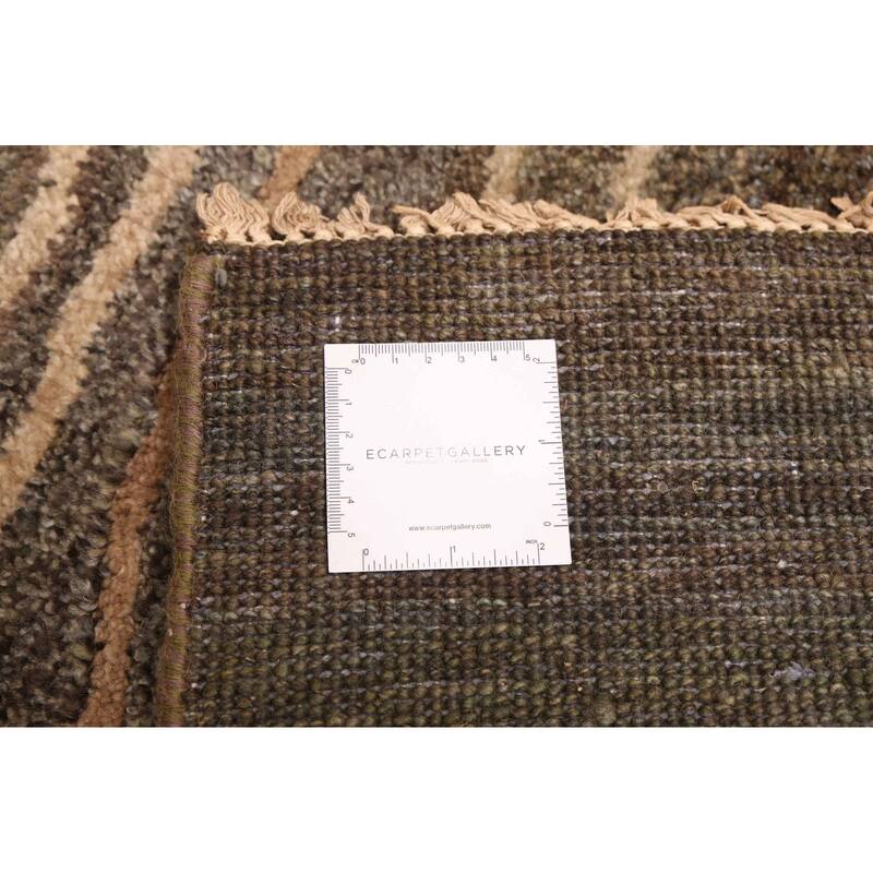 ECARPETGALLERY Hand-knotted Peshawar Ziegler Dark Brown, Taupe Wool Rug - 5'1 x 7'0