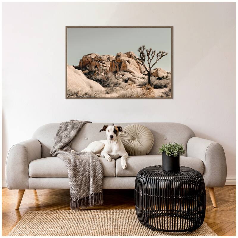 Kate and Laurel Joshua Tree No. 3 by Alicia Bock Framed Canvas Wall Art Print