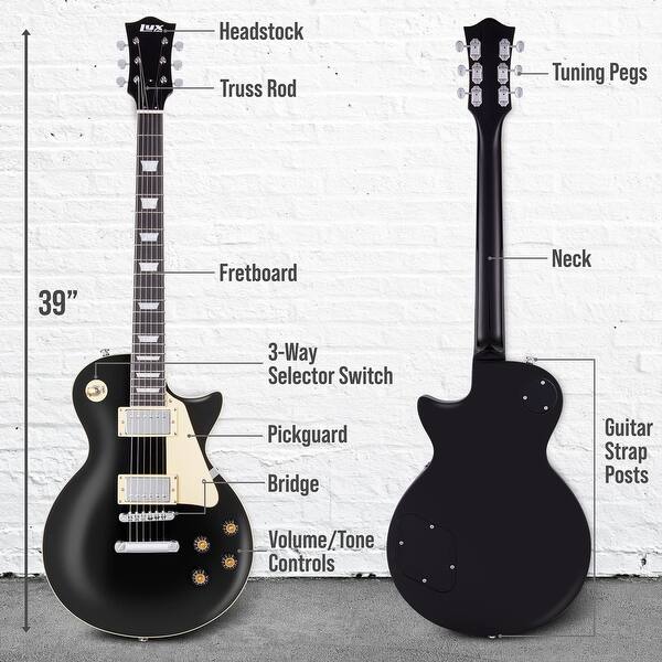 LyxPro 39 Inch SB Series Electric Guitar for Beginner