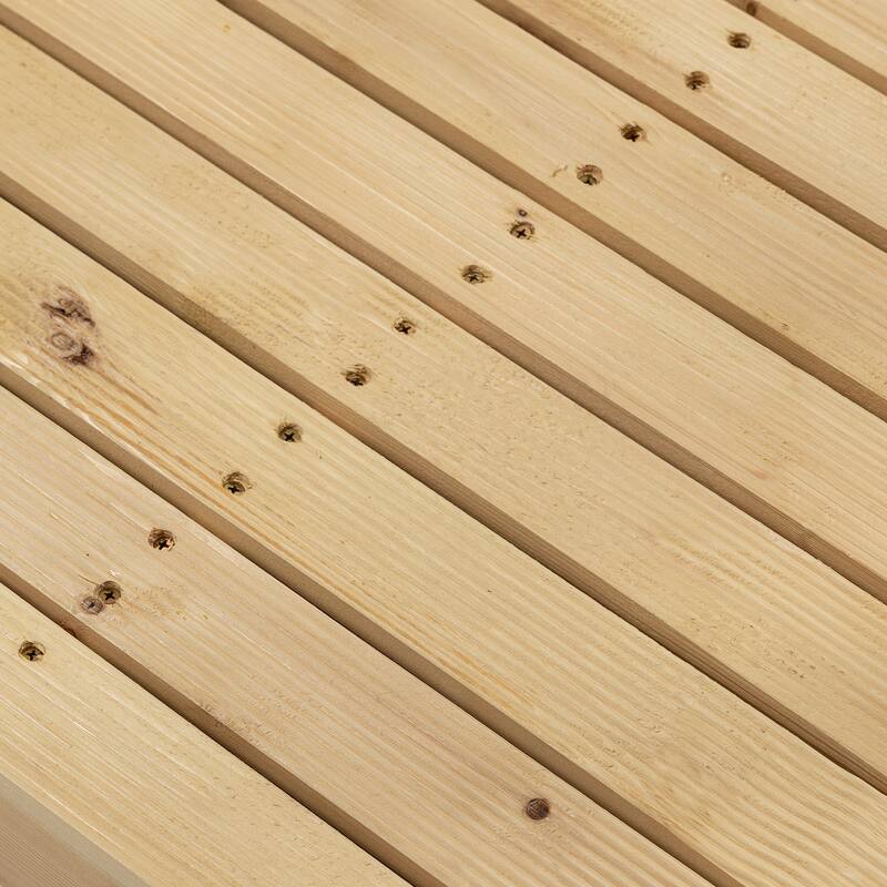 Outsunny 7' Wooden Garden Bridge with Safety Rails, Backyard Footbridge for Ponds, Creeks, Streams, Stained Finish