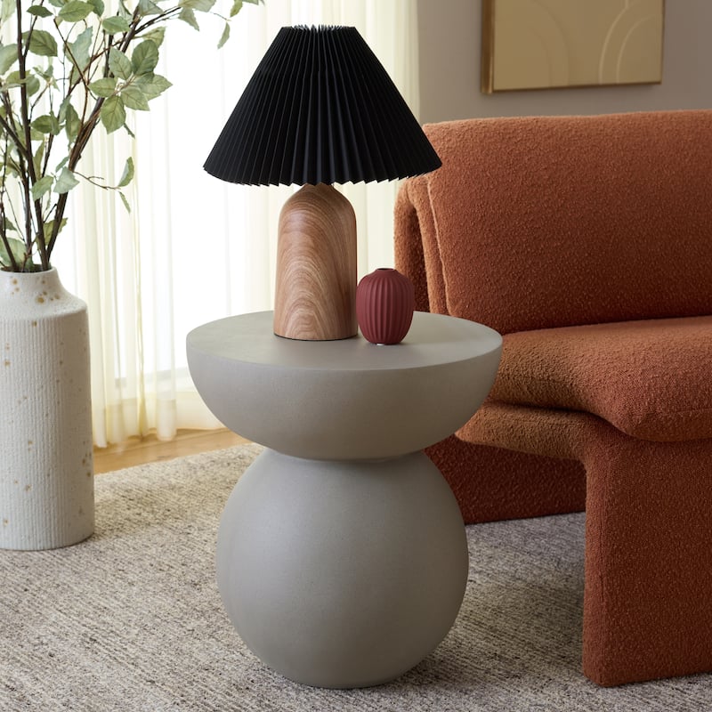 SAFAVIEH Home Ailani Accent Table - 17"W x 17"D x 18"H - Grey
