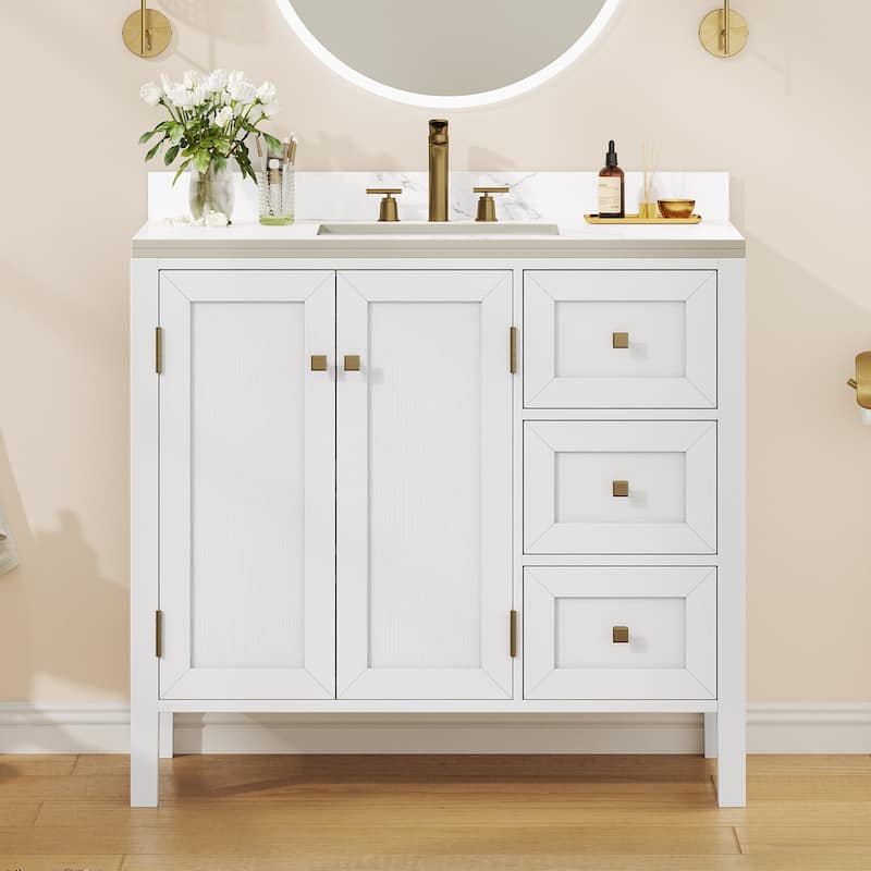 Moasis 36"/40"/ 47" Bathroom Vanity Cabinet with Sink