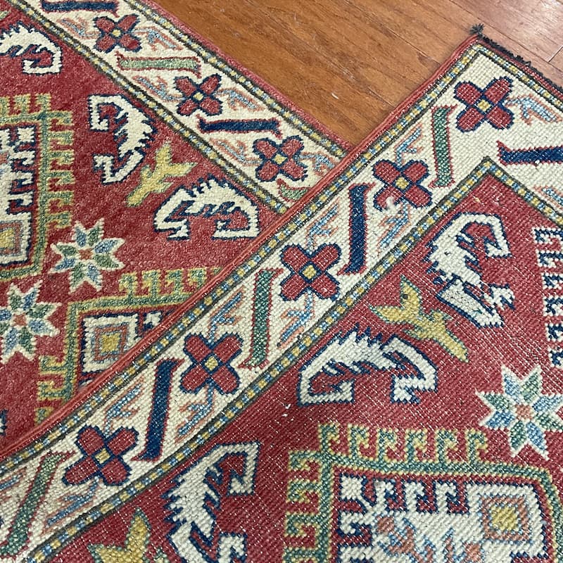 HERAT ORIENTAL Hand-knotted Kazak Wool Rug (2'2 x 5'2) - 2'2" x 5'2"