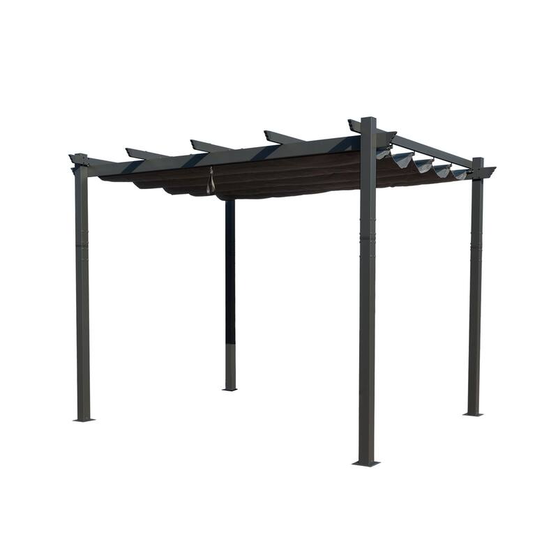 Kozyard Atlantics Outdoor 10'x13' Extra Large BBQ Grill Pergola with Sun Shade Gazebo Canopy