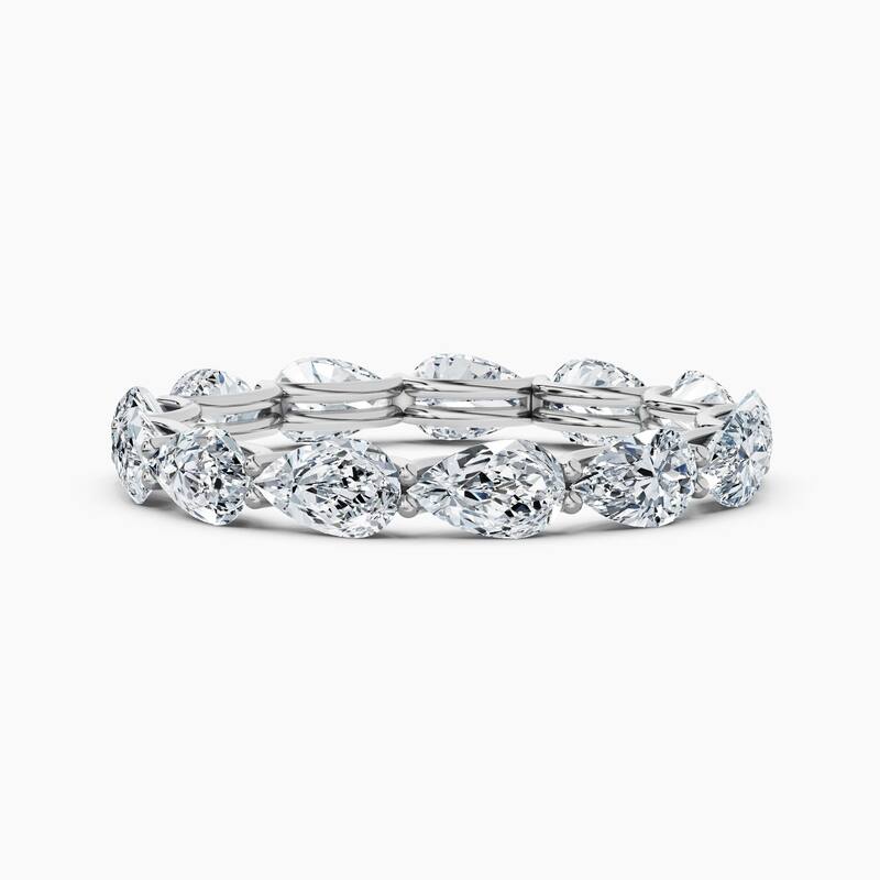 Auriya 14k Gold Pear East-West Lab Grown Diamond Eternity Band 1.70 - 6.75 ct. tw. (F-G, VS) - 3.25 ct. wt. - 4 - White