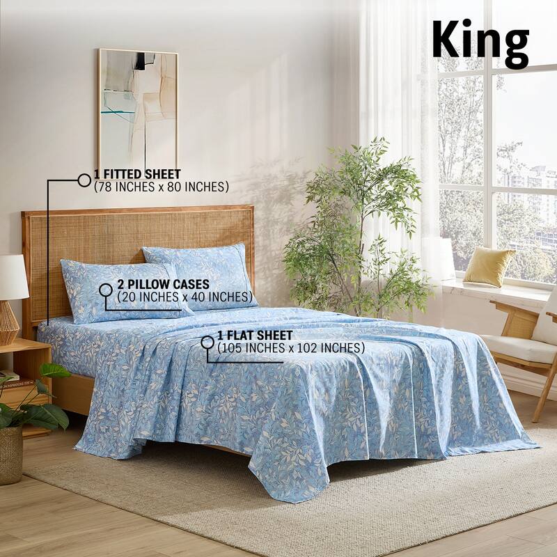 HLC.ME Floral Printed Ultra Soft Bed Sheets Set