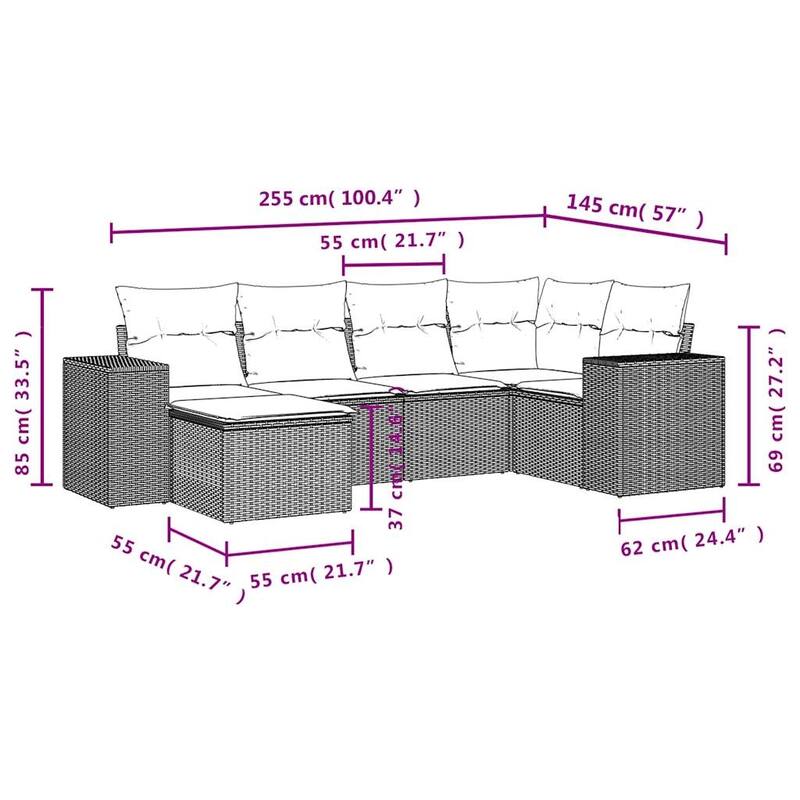 vidaXL Garden Sofa Set