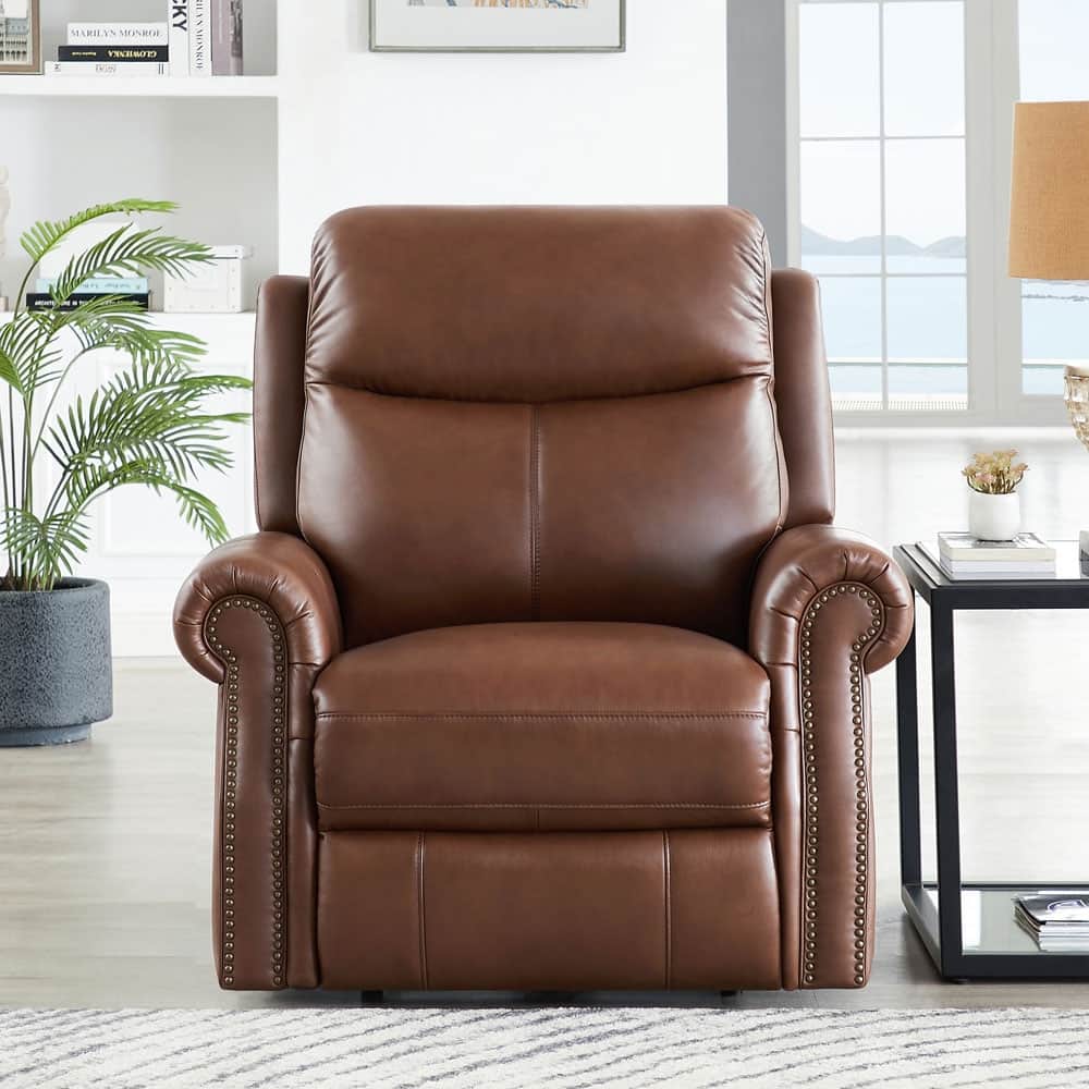 Hydeline Royce Zero Gravity Power Recline and Headrest Top Grain Leather Recliner