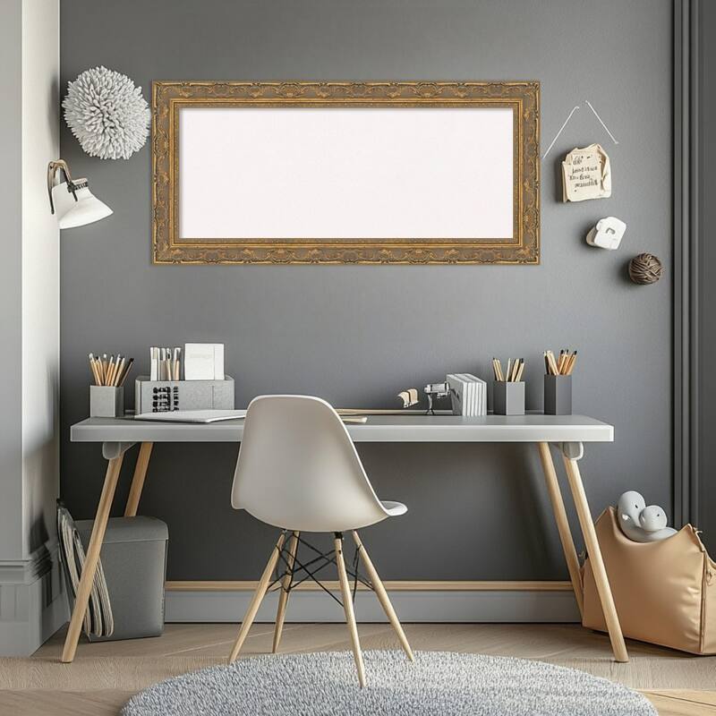 Filigree Gold Framed Cork Board - Bulletin Board, Organization Board, Pin Board