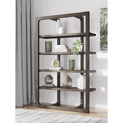 Signature Design by Ashley Breckington Brown 76" Bookcase - 40" W x 15.5" D x 76" H