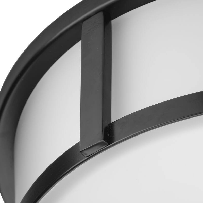 Gilliam Collection 12--5 8 in. Two-Light Matte Black New Traditional Flush Mount - 12.62 in x 12.62 in x 4.62 in
