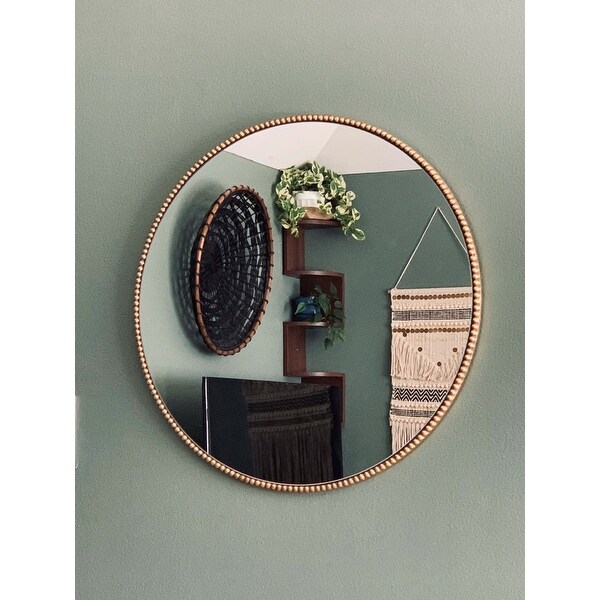 Kate And Laurel Gwendolyn Round Beaded Accent Wall Mirror Gold Koshine round led mirror can provide a variety of styles. kate and laurel gwendolyn round beaded