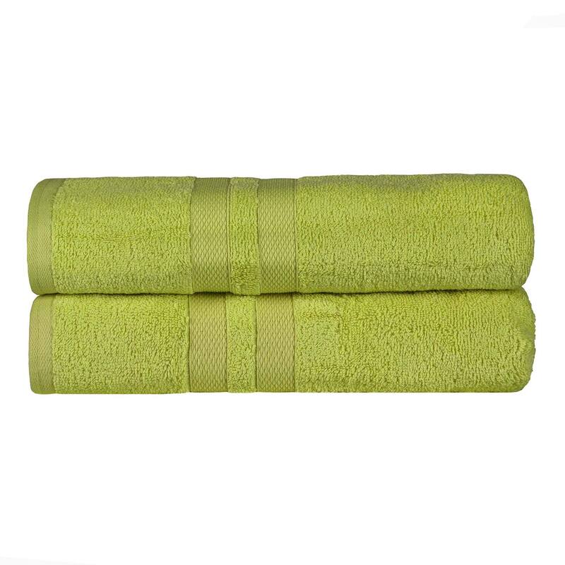 Superior Ultra-Soft Cotton Solid Medium Weight Bath Towel Set of 2