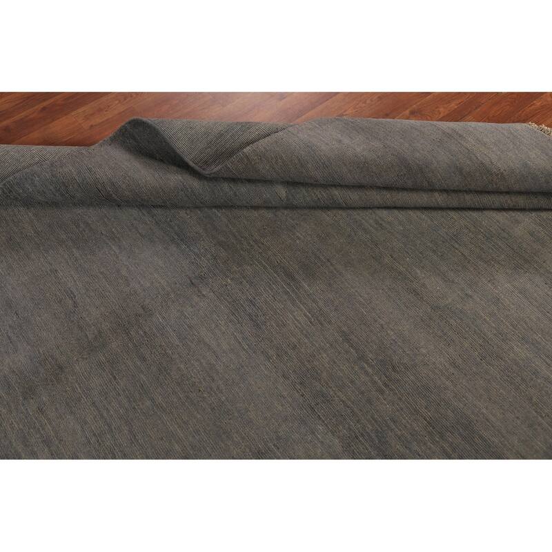 Modern Gray Gabbeh Oriental Area Rug Handmade Wool Carpet - 5'4" x 7'8"