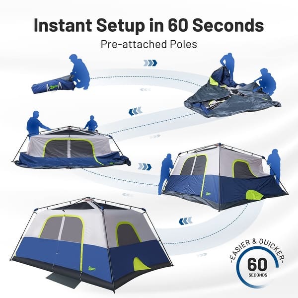 Setup Easiest Tent Coleman 4-Person Cabin Camping Tent With