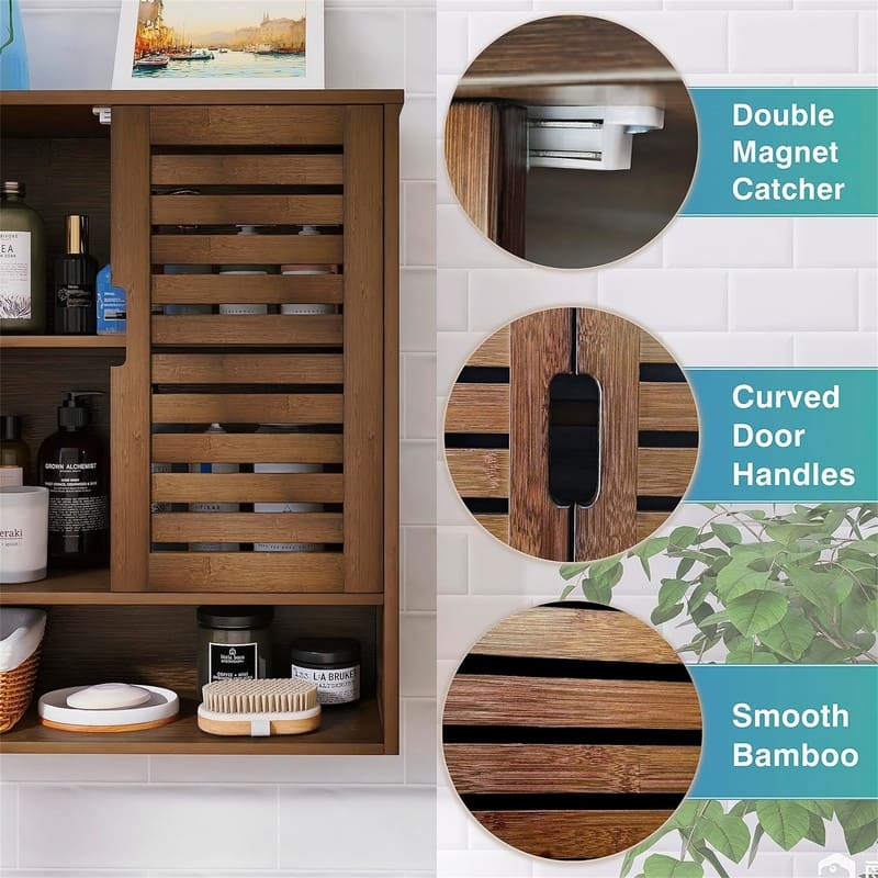 Bathroom Cabinet Wall Mounted - 8.27"D x 23.23"W x 26.18"H