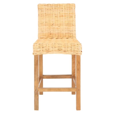 SAFAVIEH Tobie Rattan 23.6-inch Counter Stool