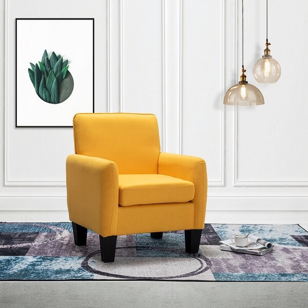 overstock yellow accent chair