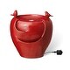 preview thumbnail 11 of 22, Glitzhome 20-Inch Red/ Blue Two Birds Embossed Pattern LED Ceramic Pot Fountain Red