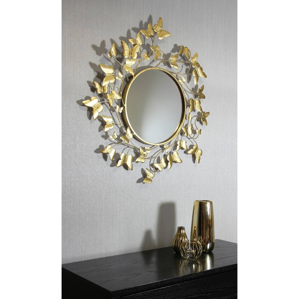 Arthouse Metallic Gold Butterfly Mirror