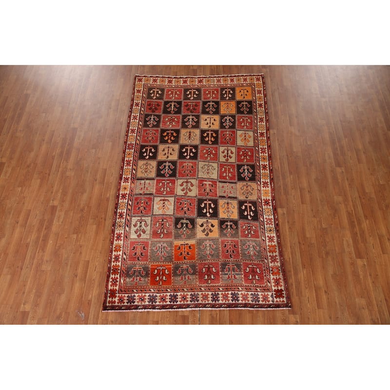 Vegetable Dye Bakhtiari Persian Vintage Area Rug Handmade Wool Carpet - 5'3"x 9'3"