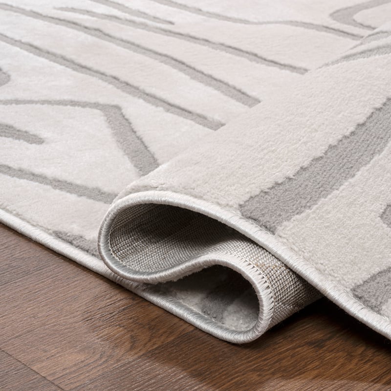 JONATHAN Y Thea Modern Scandinavian Graphic Lines High-Low Area Rug