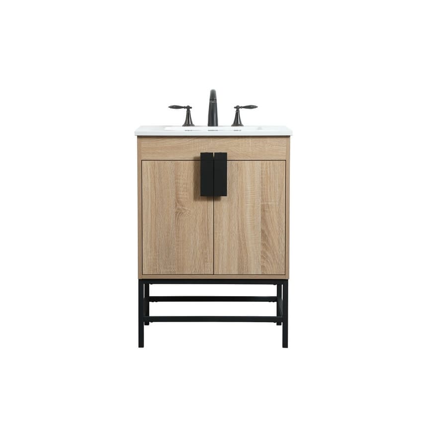 Elegant Lighting VF48824 Eugene 24" Free Standing Single Basin Vanity