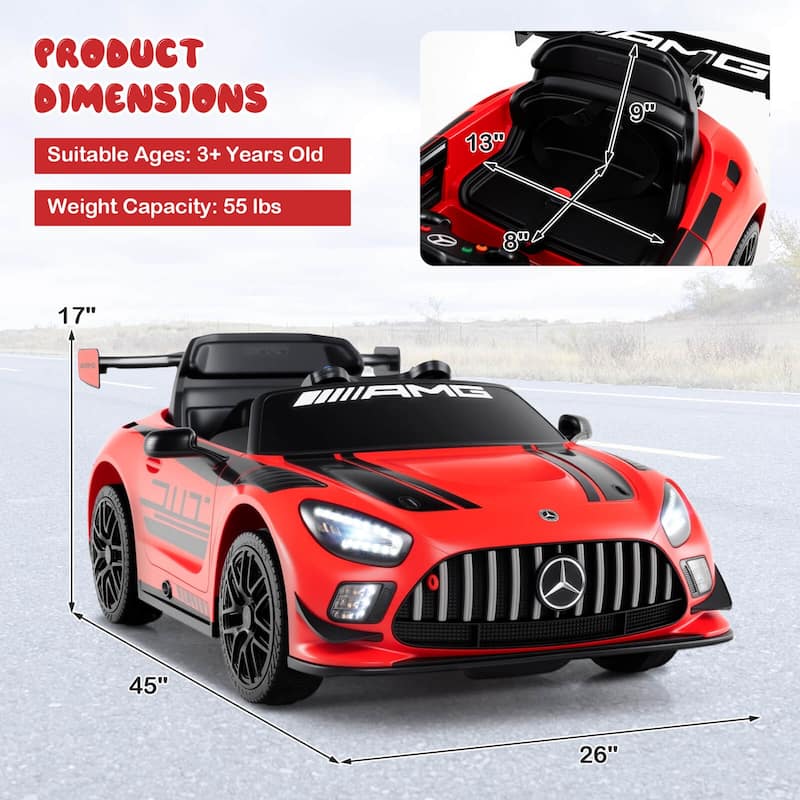 Costway Ride on Car Licensed Mercedes-AMG GT3 Kids Car with Remote - See Details
