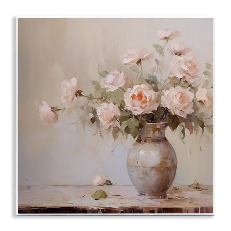 Stupell Romantic Rose Bouquet Wall Plaque Art Design By Arlington Prints - 12 x 12