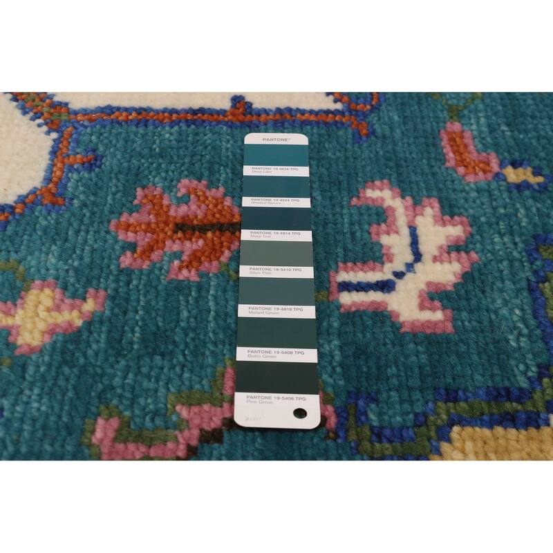 ECARPETGALLERY Hand-knotted Jules Serapi Teal Wool Rug - 7'10 x 10'0