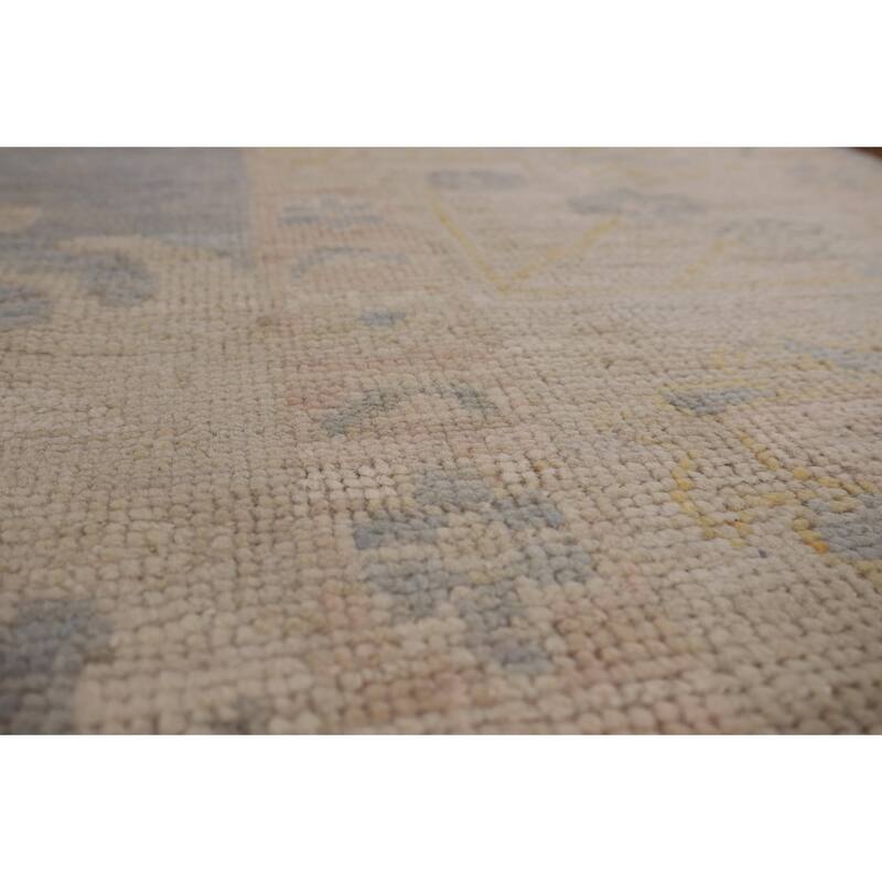Oushak Turkish Area Rug Hand-Knotted Vegetable Dye Wool Carpet - 8'2"x 10'0"
