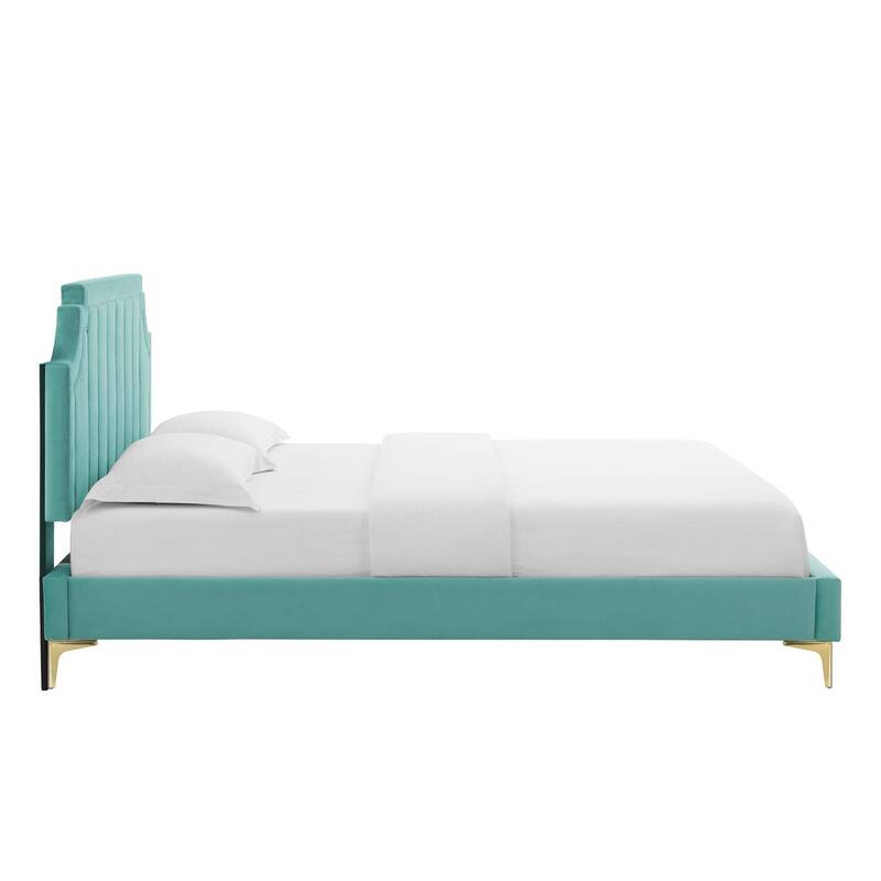 Sienna Performance Velvet Twin Platform Bed