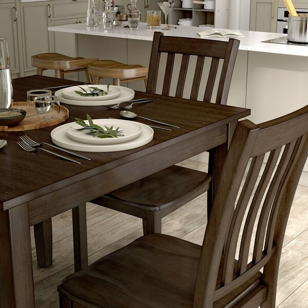 DH Basic Tranditional Solid Wood 5-Piece Dining Table Set by