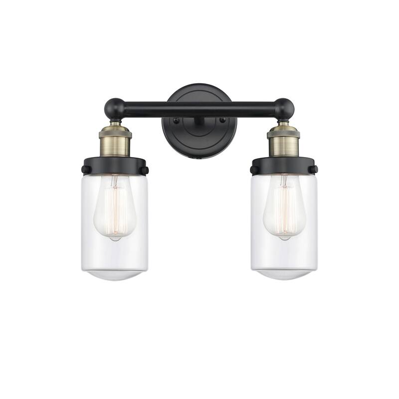 Innovations Lighting 616-2W-10-16 Dover Vanity Dover 2 Light 16" Wide - Black Antique Brass / Clear