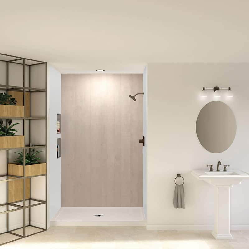 Transolid Expressions 60-in X 32-in X 96-in Glue to Wall Shower Kit - 32" x 60" x 96" - 32" x 60" x 96"