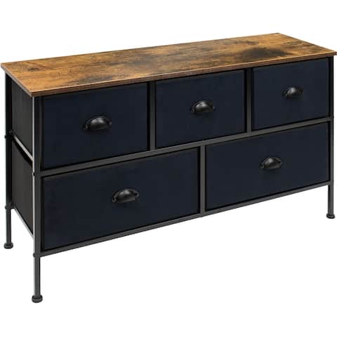 Dresser with 5 Drawers Furniture Storage Chest Tower Unit for Bedroom