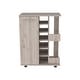 preview thumbnail 41 of 45, Bar Cart with 2 Open Shelves, 4 Casters, 6 Wine Cubbies, 2 Inner Shelves, and Cabinet - 23" W x14"D x 32"H