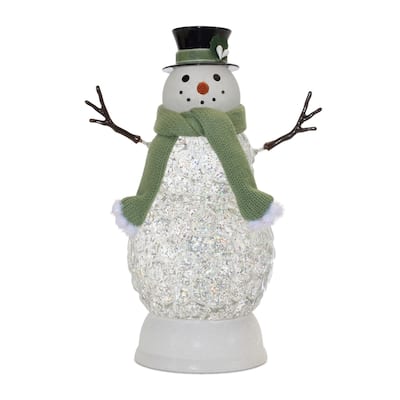 LED Lighted Snowman Christmas Snow Globe - 11"