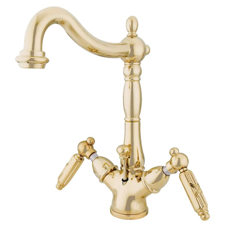 Kingston Brass Victorian 1.2 GPM Single Hole Deck Mounted Bathroom - Polished Brass