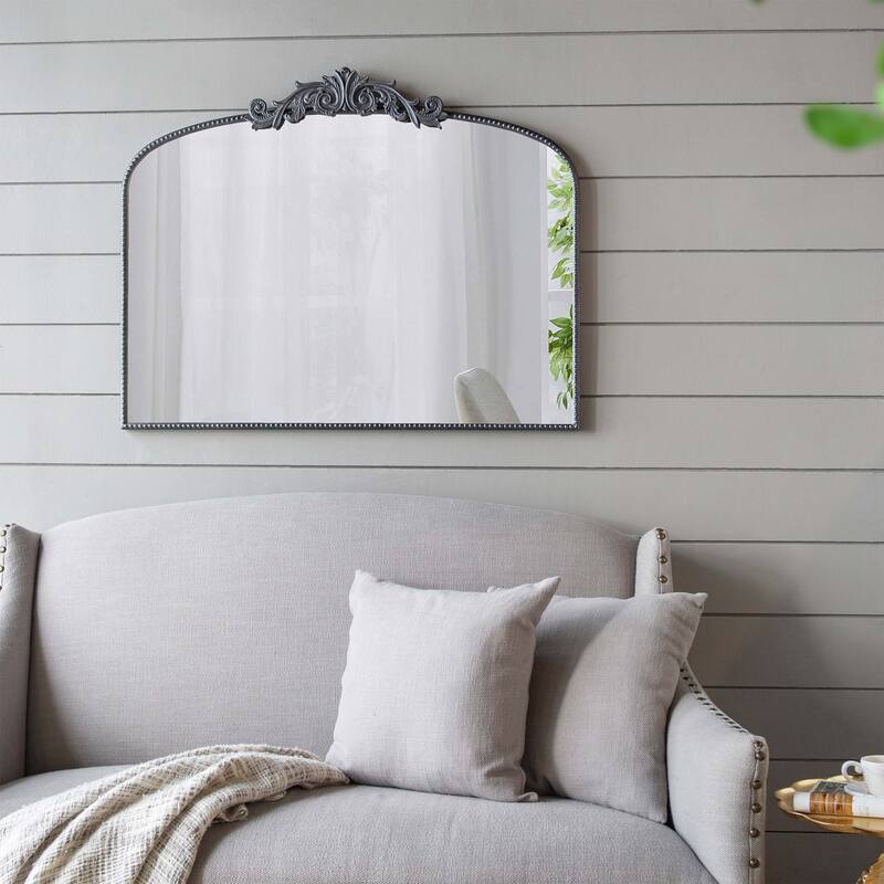 40" x 31" Classic Design Gold/Black Arch Mirror and Baroque Inspired Frame