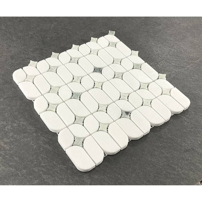 2.25" x 12.5" Marble Novelty Mosaic Wall & Floor Tile - Case (10 Sheets)