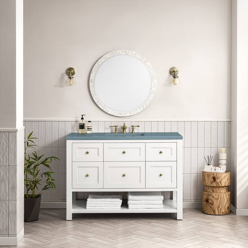 James Martin Vanities Breckenridge 48" Single Vanity, Bright White