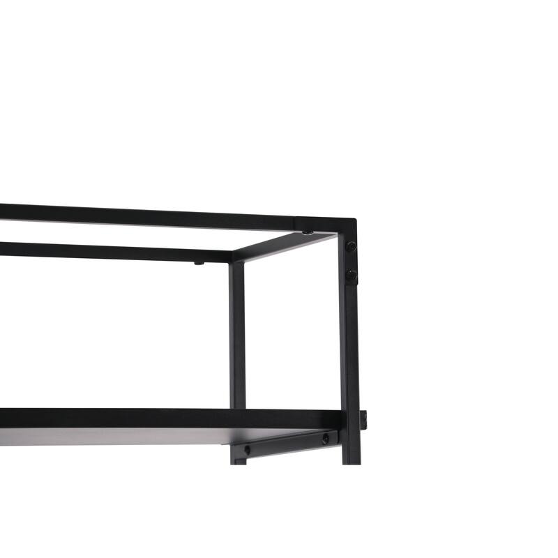 Rye Studio Loranze Industrial Open 6 Tier Metal Shelving Bookcase