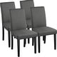 preview thumbnail 1 of 7, Yaheetech 4pcs Upholstered Fabric Dining Chairs with Solid Wood Legs For Dining Room - N/A Dark Gray