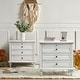preview thumbnail 32 of 49, Muriel Farmhouse 3 Drawers End Table with Built-In Outlets nad Pull-out Shelf Set of 2 by HULALA HOME White