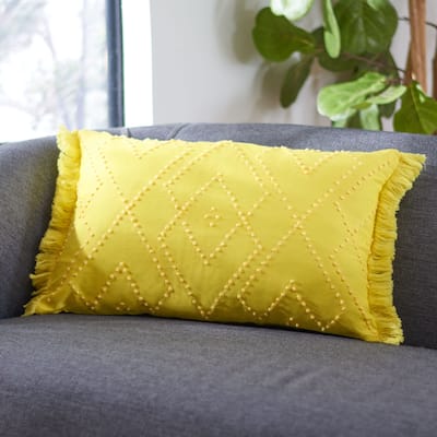 SAFAVIEH Helena 12 x 20-inch Fringe Pillow