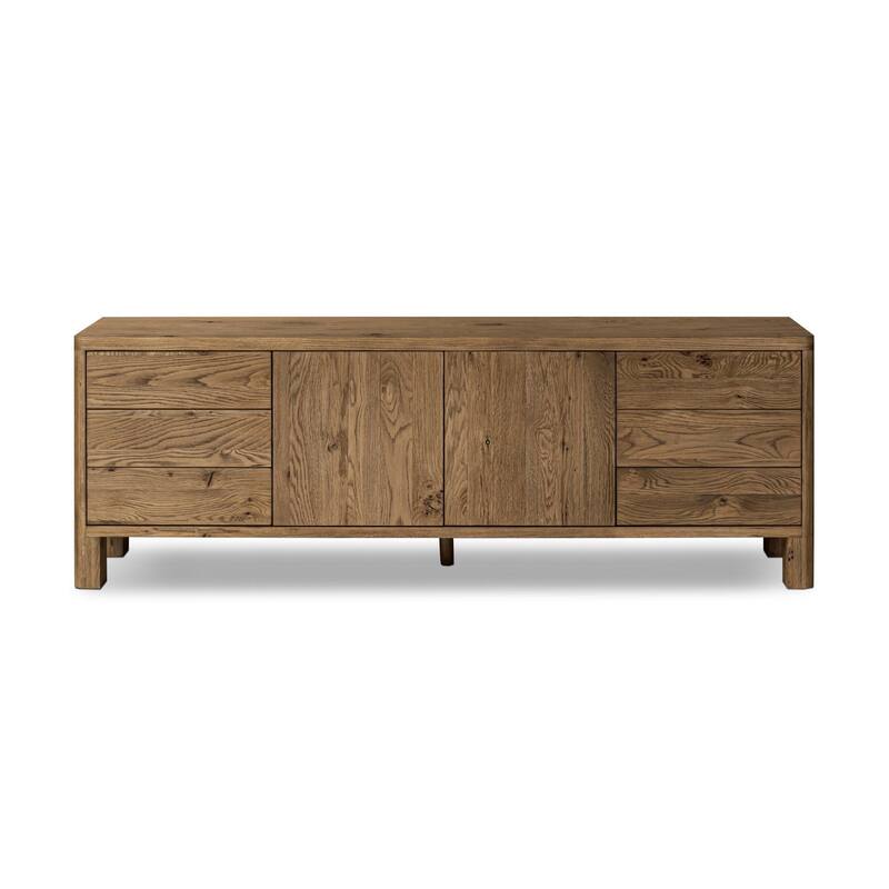 Marie Media Console-Smoked Black Oak Veneer