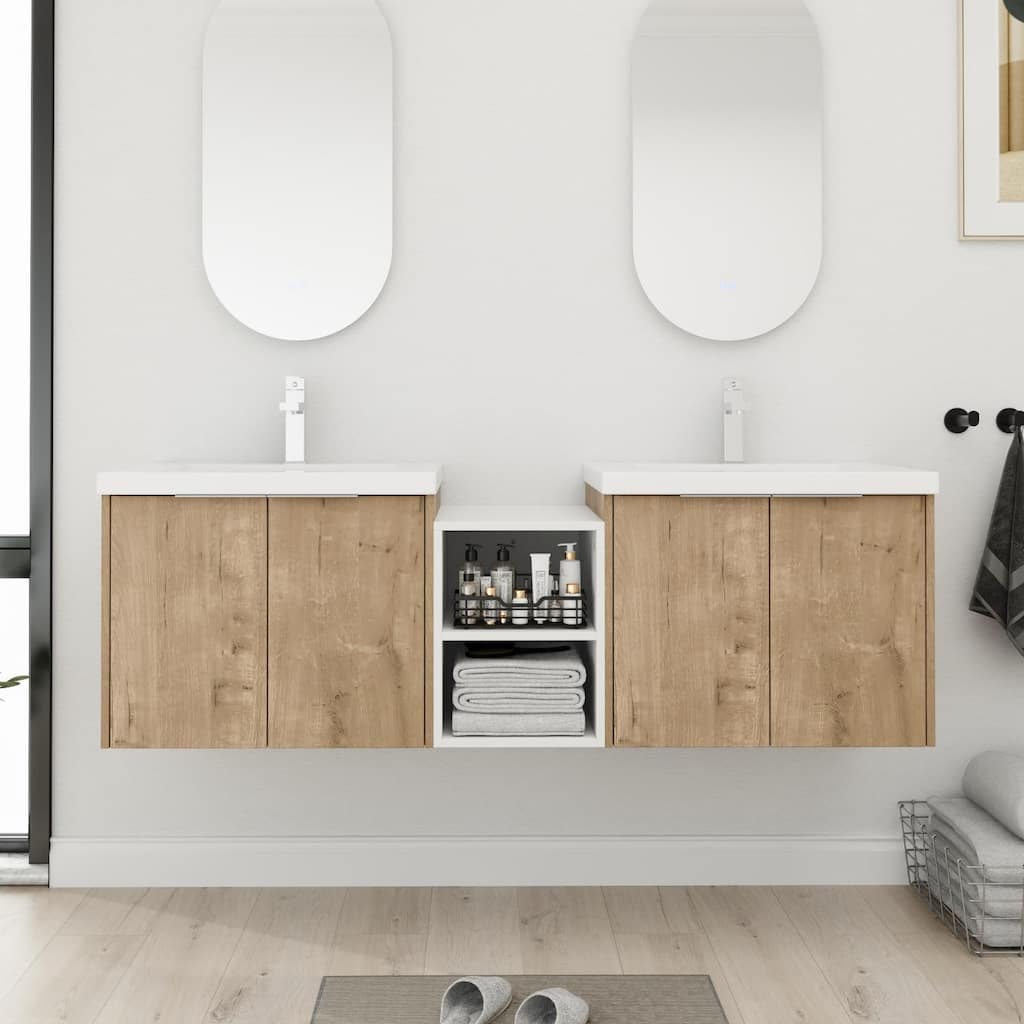 Bathroom Vanity With Sink In 24/36/48/60/72/84 Inch, Floating Bathroom Vanity With Soft Close Door and Shelf
